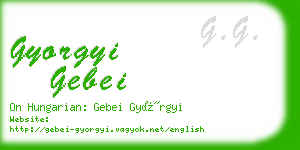 gyorgyi gebei business card